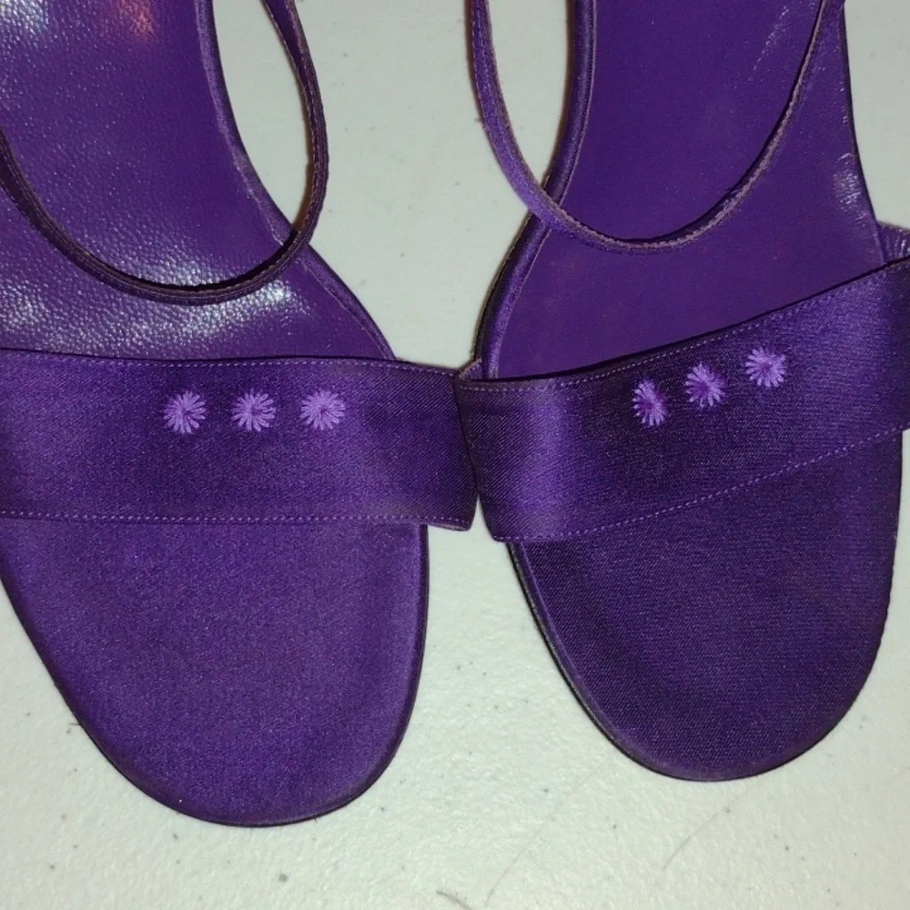 Kate Spade purple strappy heel slip-ons size 8